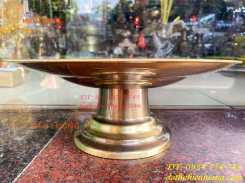 Mâm Bồng Đường Kình 35cm Bằng Đồng Hai Công Nghệ Thờ Cúng