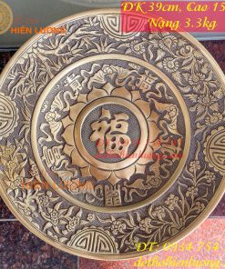 Mâm Bồng Đường Kình 39cm Bằng Đồng Hai Công Nghệ Thờ Cúng