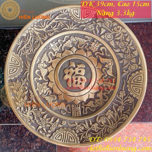 Mâm Bồng Đường Kình 39cm Bằng Đồng Hai Công Nghệ Thờ Cúng