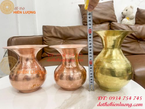 Ống Nhổ Bã Trầu Bằng Đồng Gò Tay Theo Dáng Yêu Cầu