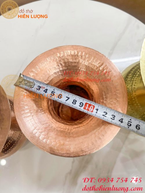 Ống Nhổ Bã Trầu Bằng Đồng Gò Tay Theo Dáng Yêu Cầu - Ảnh 14