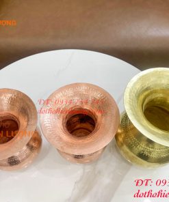 Ống Nhổ Bã Trầu Bằng Đồng Gò Tay Theo Dáng Yêu Cầu