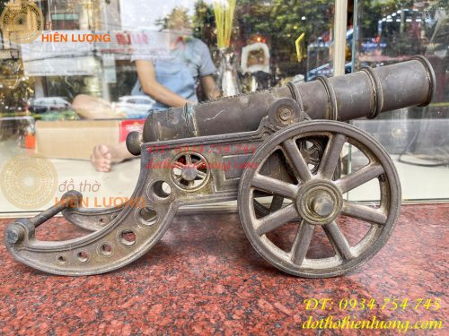 Khẩu Pháo Thần Công Dài 50cm Bằng Đồng Phong Thủy