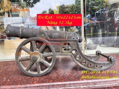 Khẩu Pháo Thần Công Dài 50cm Bằng Đồng Phong Thủy