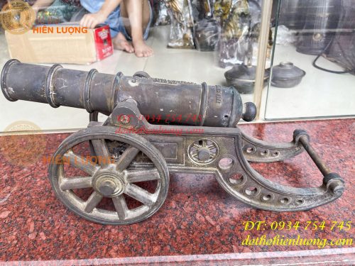 Khẩu Pháo Thần Công Dài 50cm Bằng Đồng Phong Thủy