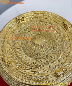 Quả Trống Đồng Đường Kính 15cm Mạ Vàng Sang Trọng