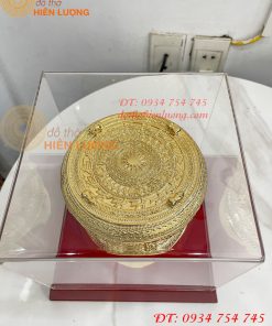 Quả Trống Đồng Đường Kính 15cm Mạ Vàng Sang Trọng