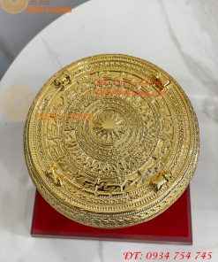 Quả Trống Đồng Đường Kính 15cm Mạ Vàng Sang Trọng