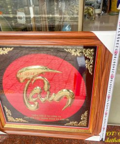 Tranh chữ hiếu và chữ tâm bằng đồng treo tường kt 57x57cm làm theo yêu cầu