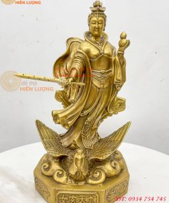 Tượng cửu thiên huyền nữ bằng đồng cao 47cm