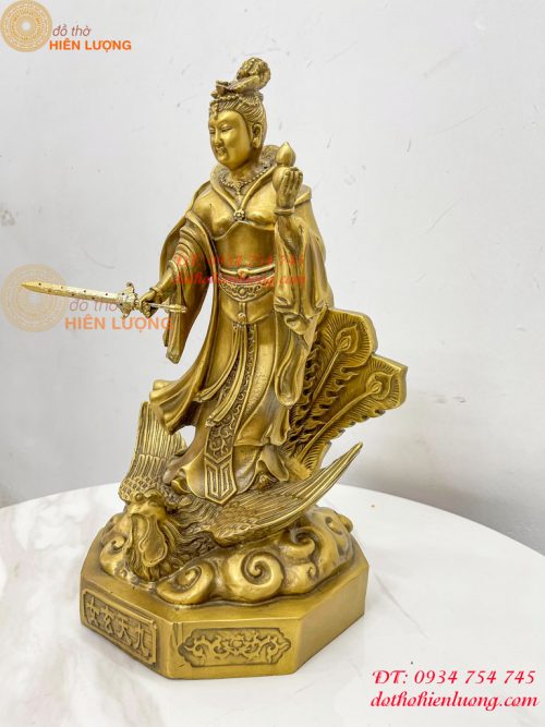 Tượng cửu thiên huyền nữ bằng đồng cao 47cm