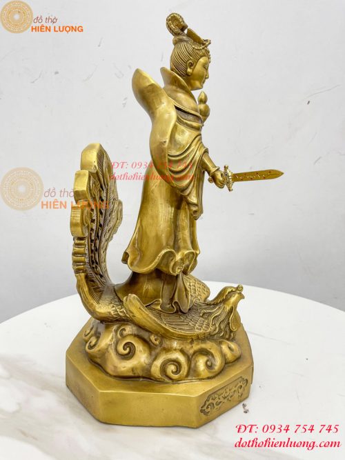Tượng cửu thiên huyền nữ bằng đồng cao 47cm