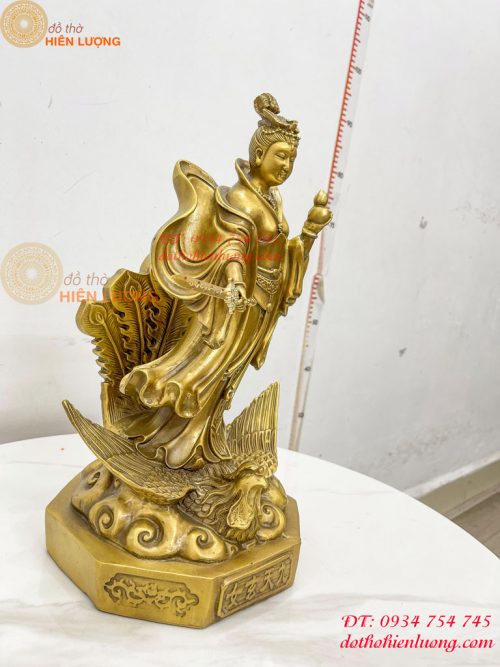 Tượng cửu thiên huyền nữ bằng đồng cao 47cm