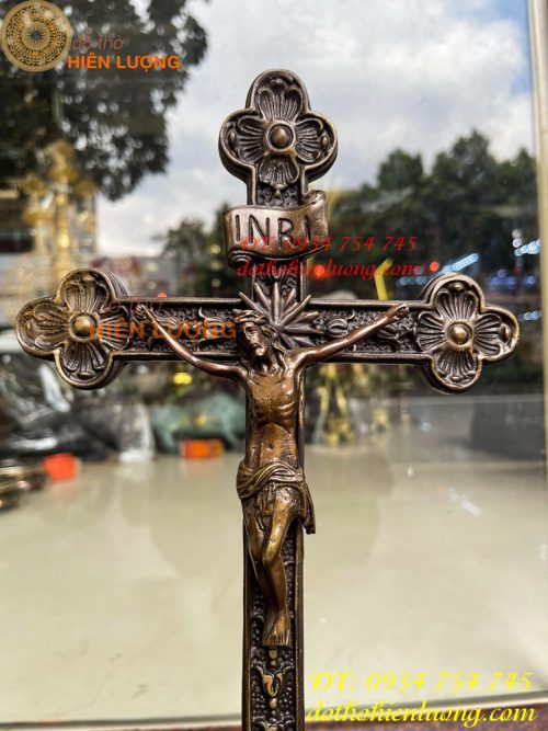 Thánh giá Chúa Jesu Chị Nạn Bằng Đồng Hun Cao 42cm