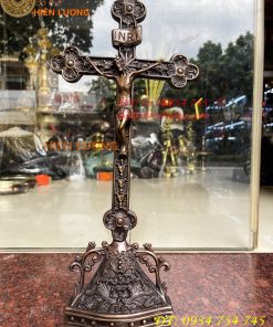 Thánh giá Chúa Jesu Chị Nạn Bằng Đồng Hun Cao 42cm