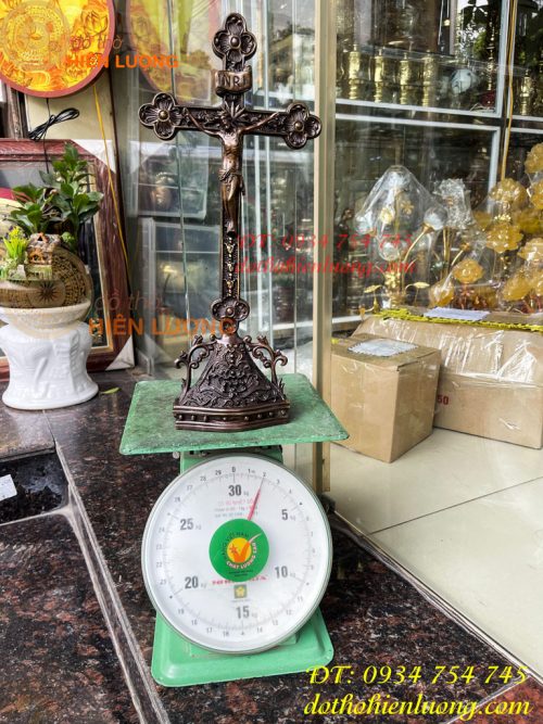 Thánh giá Chúa Jesu Chị Nạn Bằng Đồng Hun Cao 42cm