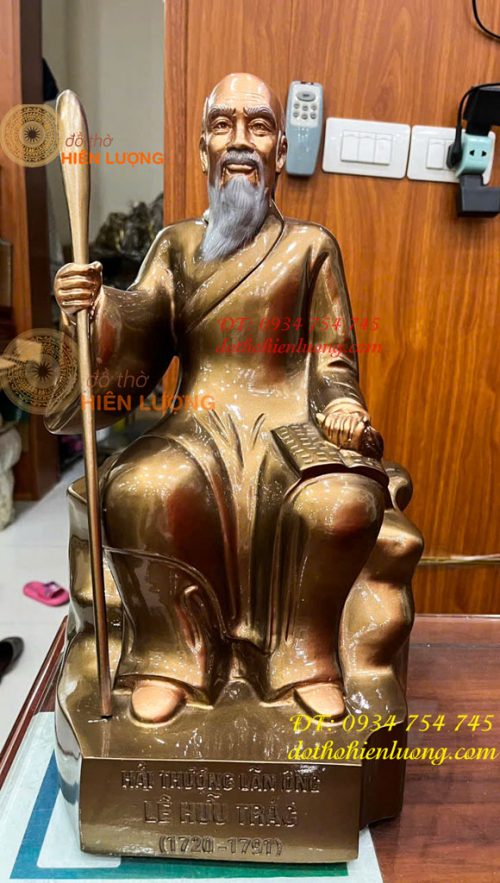 Tượng Lê Hữu Trác Cao 40cm, nặng 12kg bằng đông phong thủy
