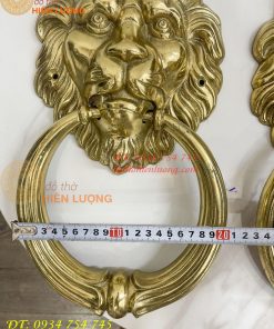 Tay Nắm Cửa Mặt Sư Tử Bằng Đồng Đúc Đường Kính 20cm