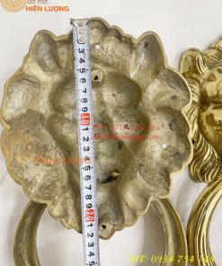 Tay Nắm Cửa Mặt Sư Tử Bằng Đồng Đúc Đường Kính 20cm