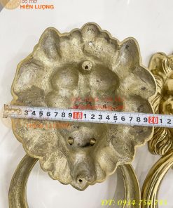 Tay Nắm Cửa Mặt Sư Tử Bằng Đồng Đúc Đường Kính 20cm