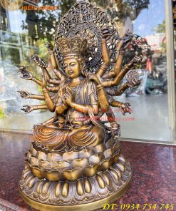 Tượng Phật Mẫu Chuẩn Đề Vương Bồ Tát Bằng Đồng