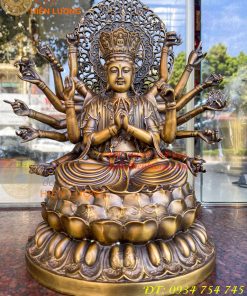 Tượng Phật Mẫu Chuẩn Đề Vương Bồ Tát Bằng Đồng