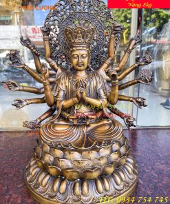 Tượng Phật Mẫu Chuẩn Đề Vương Bồ Tát Bằng Đồng
