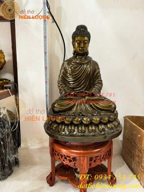 Tượng Phật Thích Ca Cao 70cm Bằng Đồng Hun