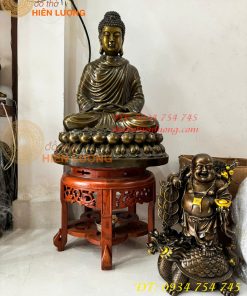 Tượng Phật Thích Ca Cao 70cm Bằng Đồng Hun