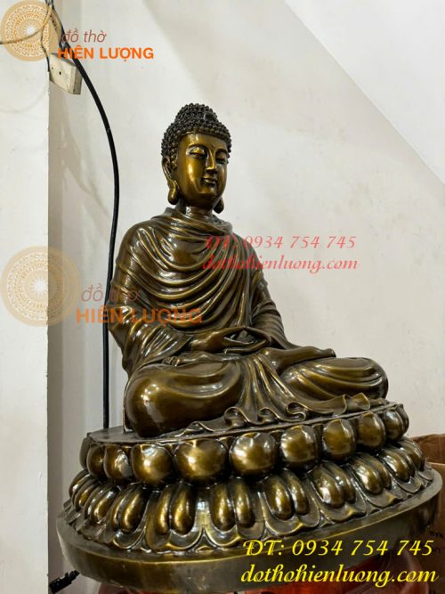 Tượng Phật Thích Ca Cao 70cm Bằng Đồng Hun