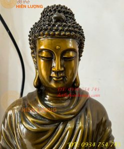 Tượng Phật Thích Ca Cao 70cm Bằng Đồng Hun
