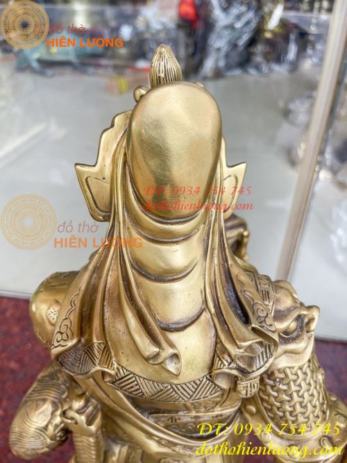 Tượng quan công đứng trấn ải bằng đồng cao 50cm