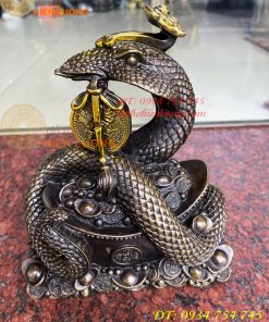 Bộ Sưu Tập Tượng Rắn Tài Lộc Bằng Đồng Hun Cao 20cm