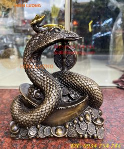 Bộ Sưu Tập Tượng Rắn Tài Lộc Bằng Đồng Hun Cao 20cm