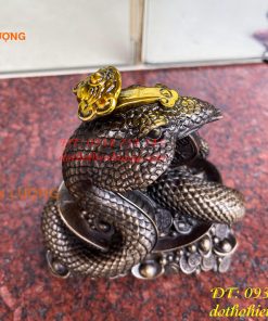 Bộ Sưu Tập Tượng Rắn Tài Lộc Bằng Đồng Hun Cao 20cm