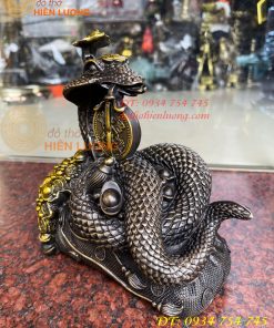 Bộ Sưu Tập Tượng Rắn Tài Lộc Bằng Đồng Hun Cao 20cm