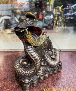 Bộ Sưu Tập Tượng Rắn Tài Lộc Bằng Đồng Hun Cao 20cm