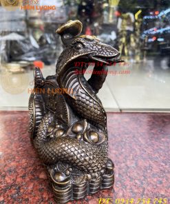 Bộ Sưu Tập Tượng Rắn Tài Lộc Bằng Đồng Hun Cao 20cm