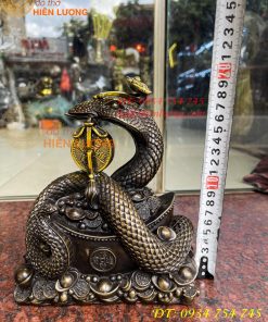 Bộ Sưu Tập Tượng Rắn Tài Lộc Bằng Đồng Hun Cao 20cm