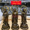 Bộ Tượng Tam Thánh Đứng Cao 46cm Bằng Đồng