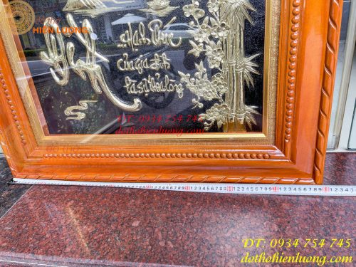 Tranh Thước Hạnh Gia Đình 80x140cm Bằng Đồng Liền Tấm