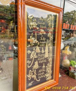 Tranh Thước Hạnh Gia Đình 80x140cm Bằng Đồng Liền Tấm