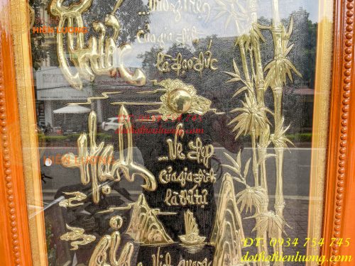 Tranh Thước Hạnh Gia Đình 80x140cm Bằng Đồng Liền Tấm