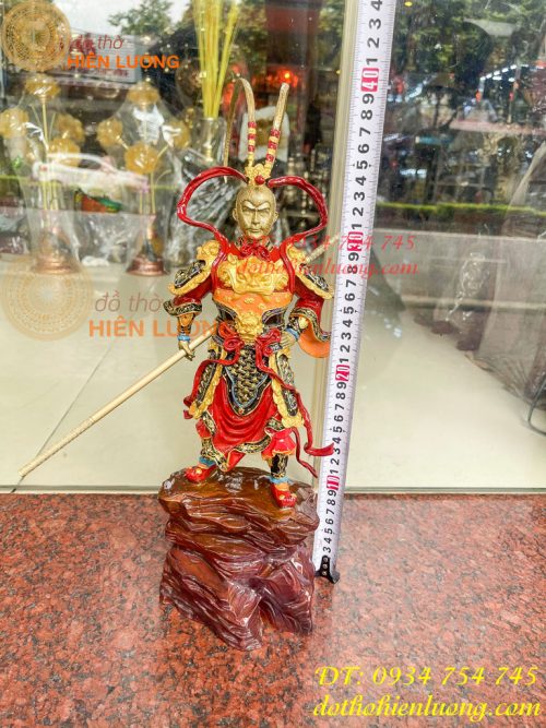 Tượng tôn ngộ không tề thiên đại thánh bằng đồng decor cao 40cm