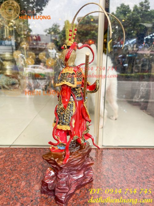 Tượng tôn ngộ không tề thiên đại thánh bằng đồng decor cao 40cm