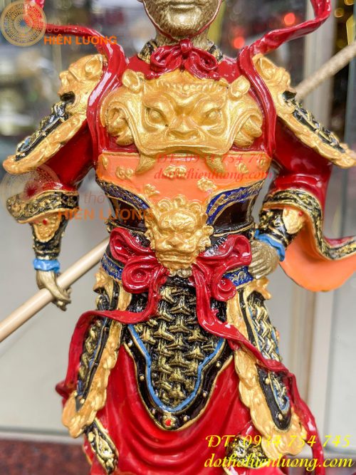 Tượng tôn ngộ không tề thiên đại thánh bằng đồng decor cao 40cm