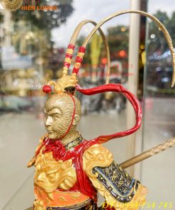Tượng tôn ngộ không tề thiên đại thánh bằng đồng decor cao 40cm
