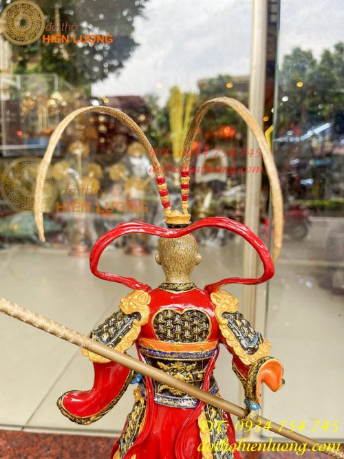 Tượng tôn ngộ không tề thiên đại thánh bằng đồng decor cao 40cm