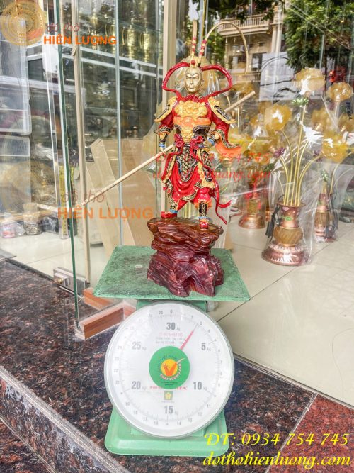 Tượng tôn ngộ không tề thiên đại thánh bằng đồng decor cao 40cm