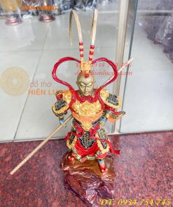 Tượng tôn ngộ không tề thiên đại thánh bằng đồng decor cao 40cm